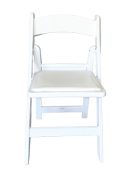 White Resin Padded Chair