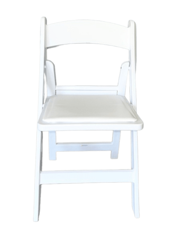 White Resin Padded Chair